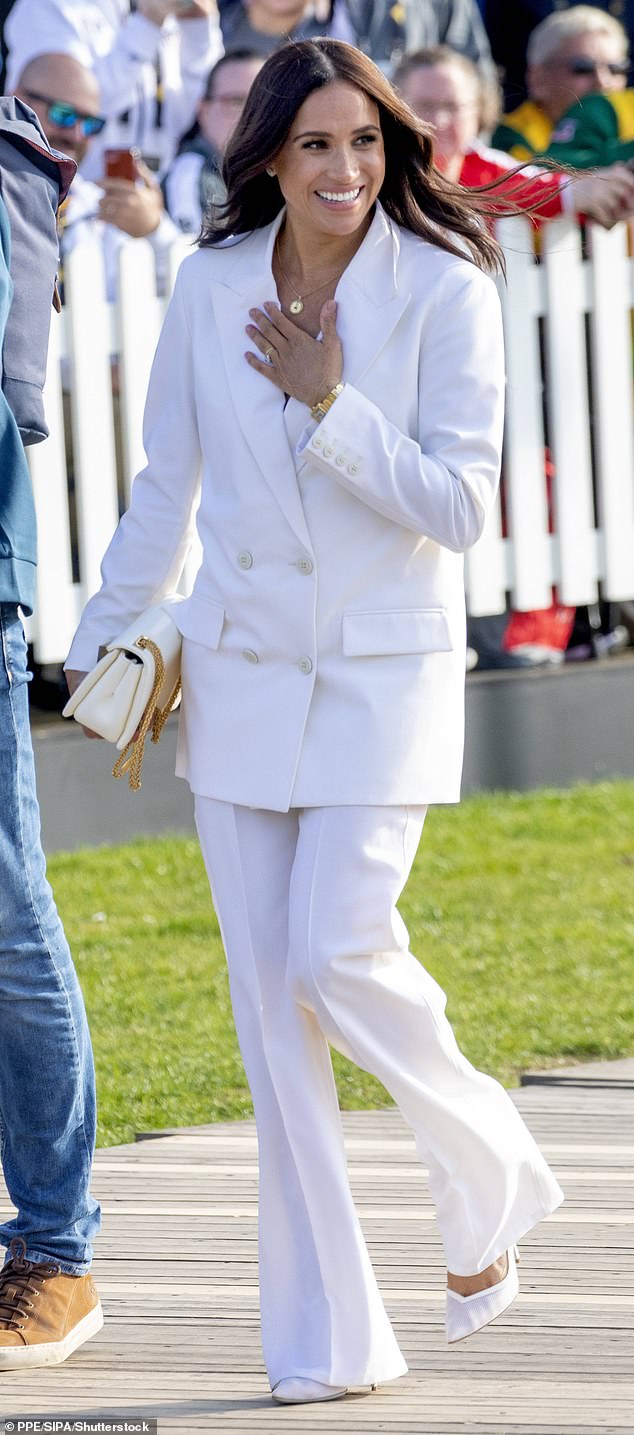 White-knight Meghan poses for the cameras at the 2022 Invictus Games in The Hague