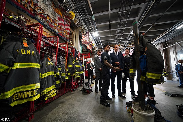 William then headed to a fire station in New York