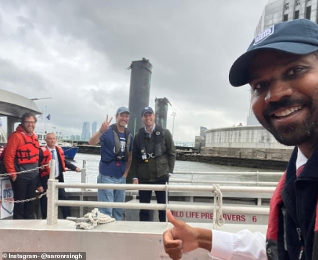 Prince William met with students in New York City to learn about the Billion Oyster Project yesterday and enjoyed taking some selfies throughout the trip