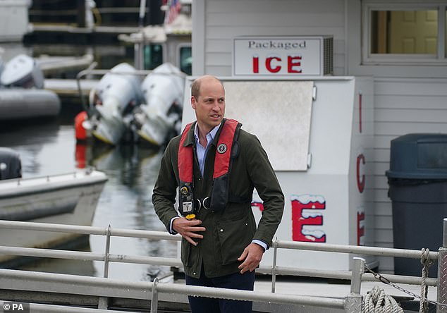 William, who flew commercial and was traveling without the Princess of Wales, went straight from the airport to Governor¿s island, which sits in New York Harbour