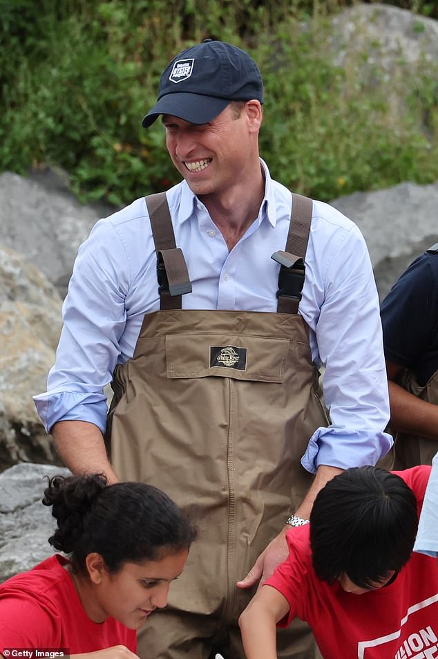 William seemed to enjoy his visit at the Billion Oyster Project as he smiled brightly