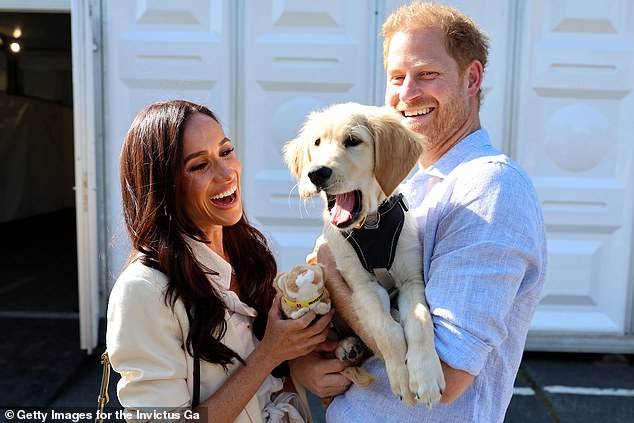 Prince Harry (right) and Megan Markle (left) celebrated the Duke's 39th at the Invictus Games in Dusseldorf