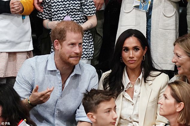 The Duke and Duchess of Sussex at the Merkur Spiel-Arena for the Invictus Games today