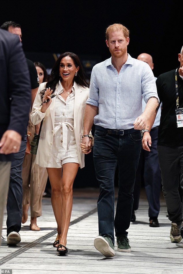 The Duke and Duchess arrive to watch sitting volleyball at the Merkur Spiel-Arena today