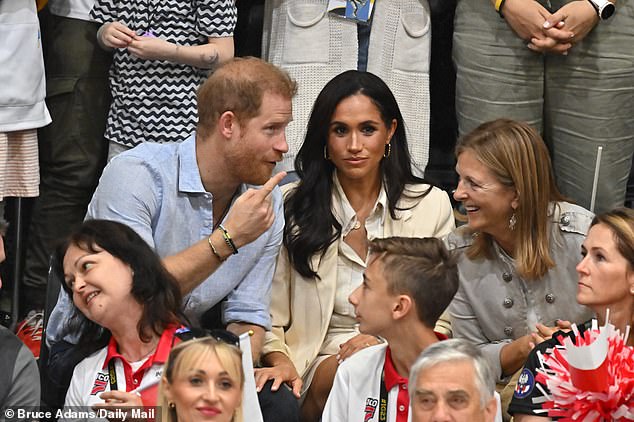 The Duke and Duchess of Sussex at the Merkur Spiel-Arena for the Invictus Games today