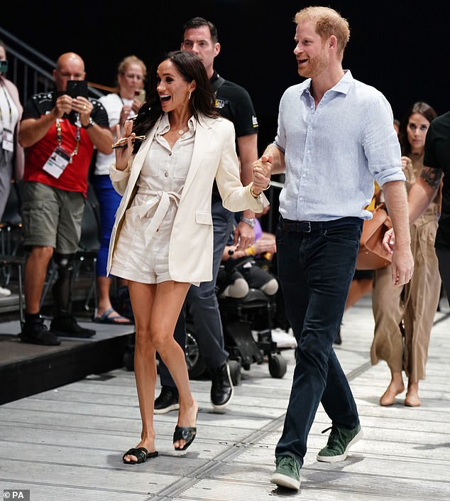 The Duke and Duchess arrive to watch sitting volleyball at the Merkur Spiel-Arena today