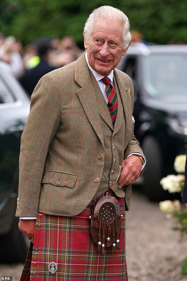 The King was beaming with joy as he took part in the walkabout today, before visiting the community centre