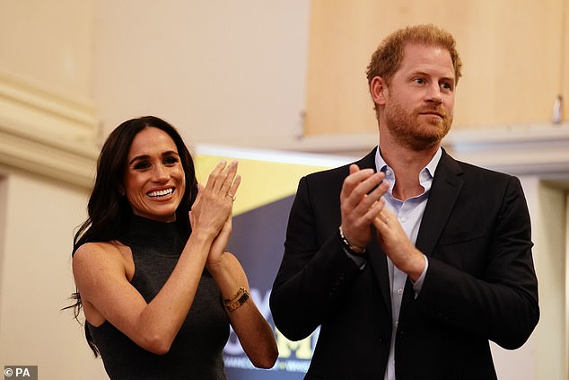 Meanwhile the Duchess wore her $7,000 Cartier Tank Française watch, which she bought herself while filming US legal drama Suits, alongside her $6,550 Cartier Love bracelet