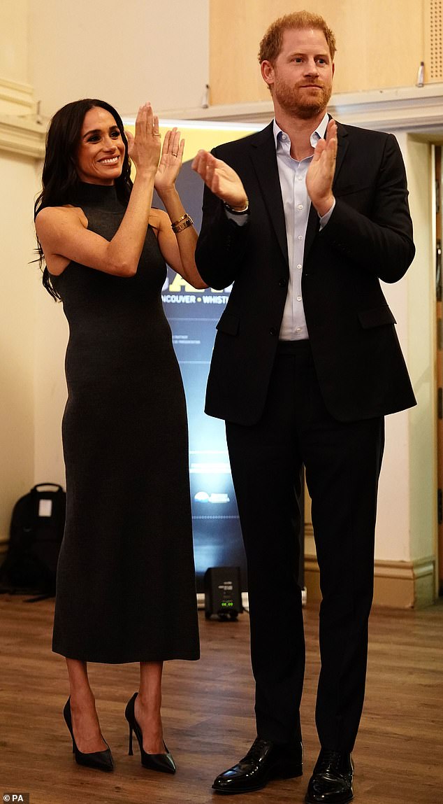 Prince Harry also attended the Team Canada meeting alongside his wife. The event gave an opportunity for the Canadian competitors to meet with the Duke and Duchess of Sussex