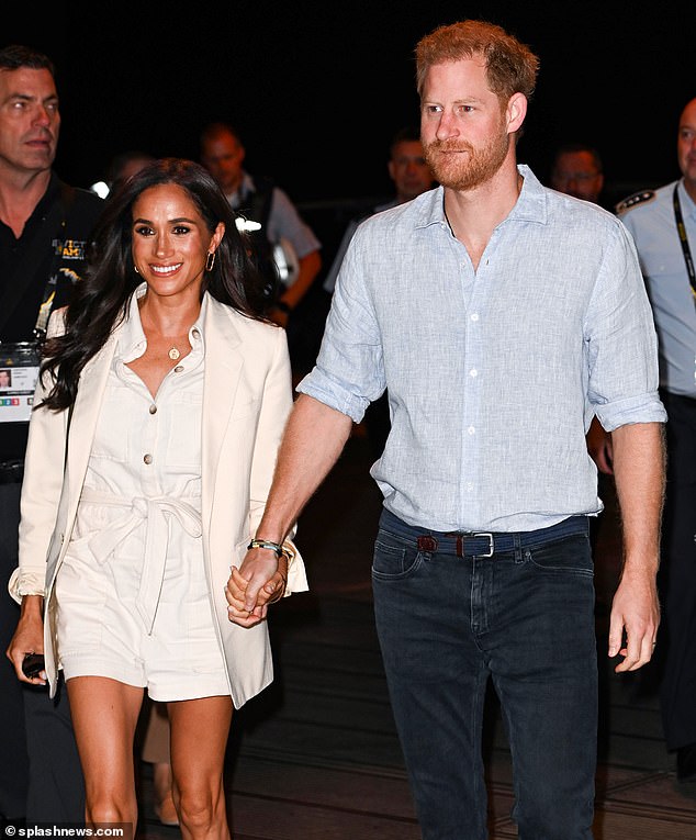 The Duke and Duchess of Sussex attend sitting volleyball at the Invictus Games in Germany