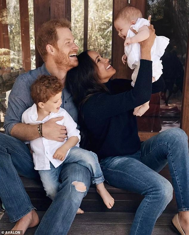 Prince Harry and Meghan make $5,000 donation to a GOFundMe page under the names of their children Archie (left) and Lilibet (right)