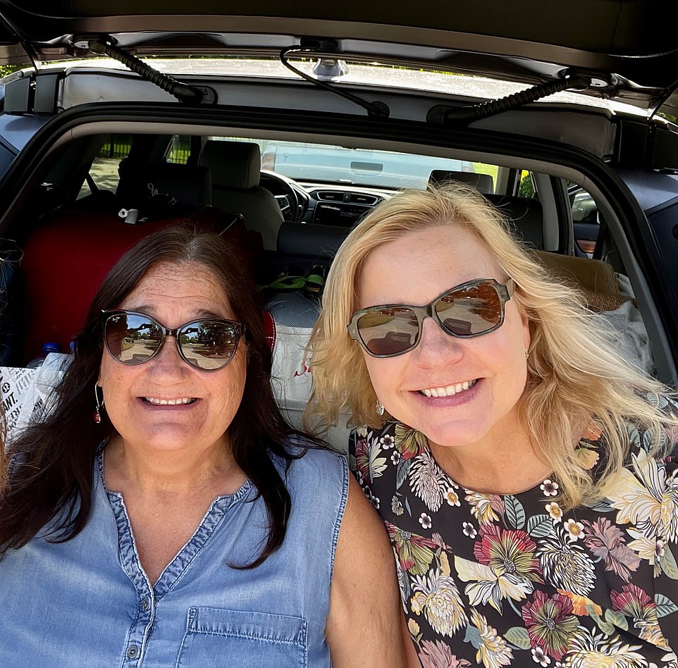 'Funnily enough, the lady happened to be British and she explained to Harry that she and her husband had moved to Jackson Hole two years earlier and loved it. They told Harry he should think about moving there.' Pictured: Sisters Susan Mills Echols (left) and Deborah Mills Walls (right).