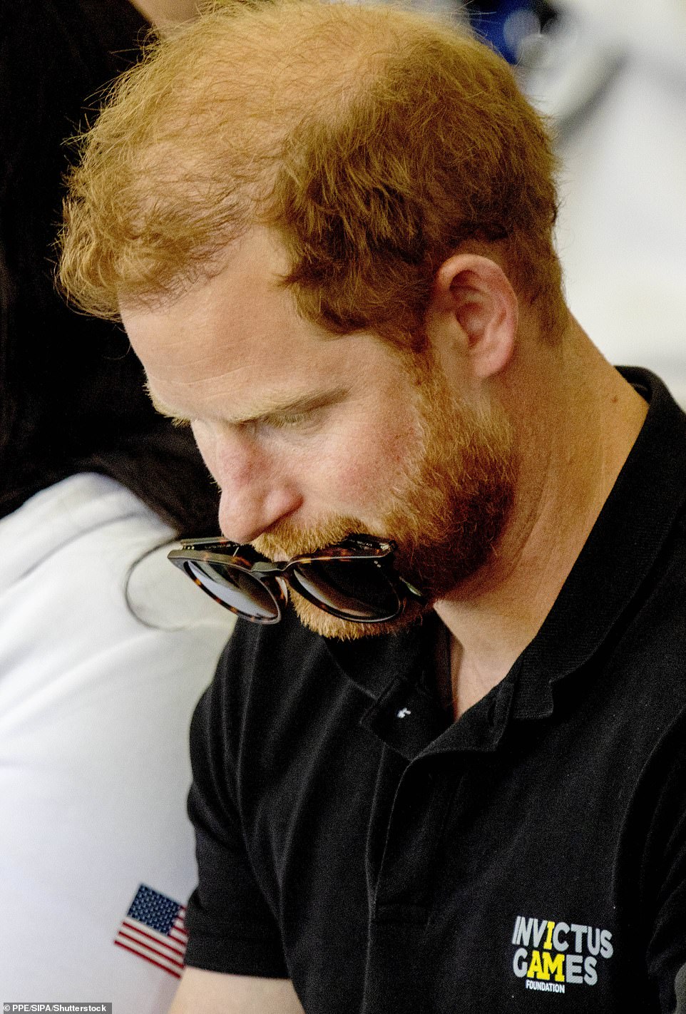 Prince Harry, Duke of Sussex awaits the archery on the 2nd day of the Invictus Games, an international sporting event for wounded, injured and sick service personnel and veterans