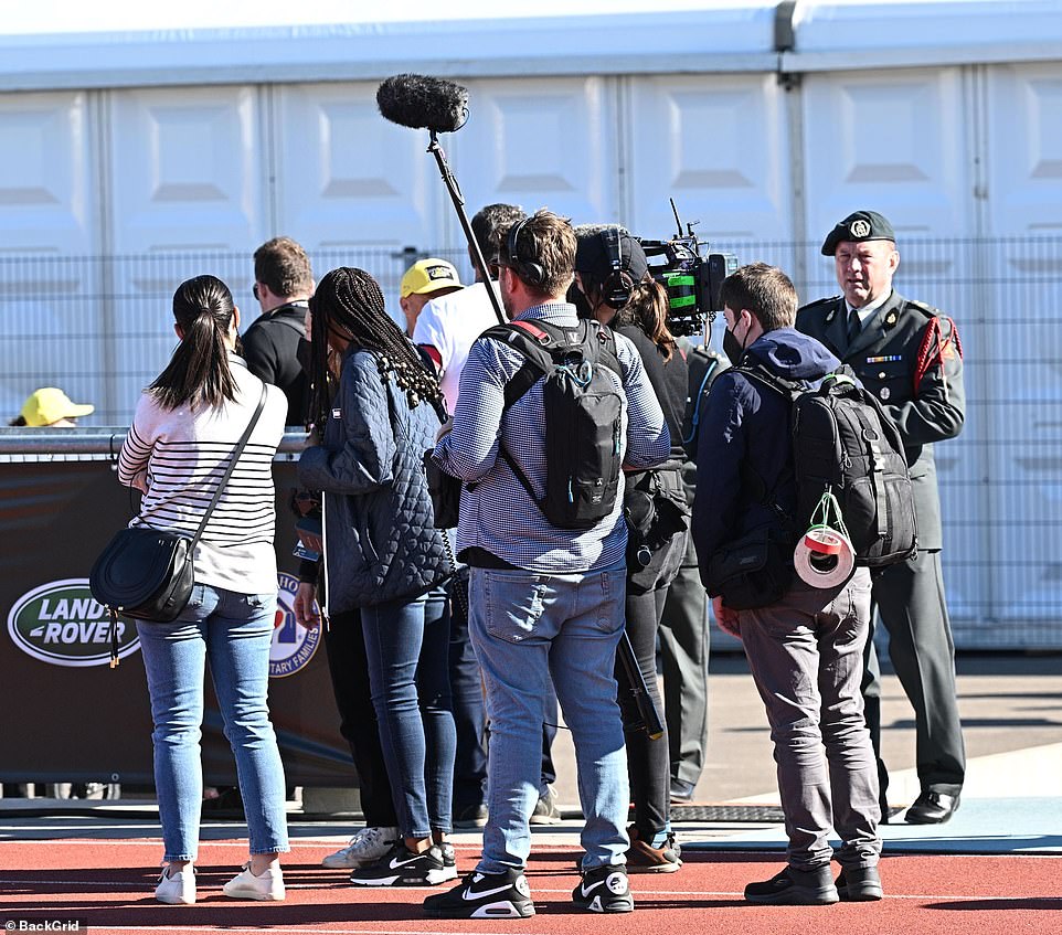 Film crews are spotted for 'Heart of Invictus' documentary to be shown on Netflix during the Invictus Games in The Hague