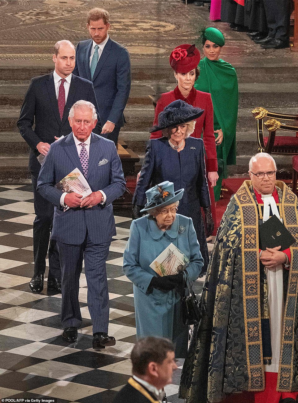 Meghan last saw the Queen at an awkward Commonwealth Day service on March 8, 2020 (pictured) but has claimed since to regularly speak to her on the phone and over video calls