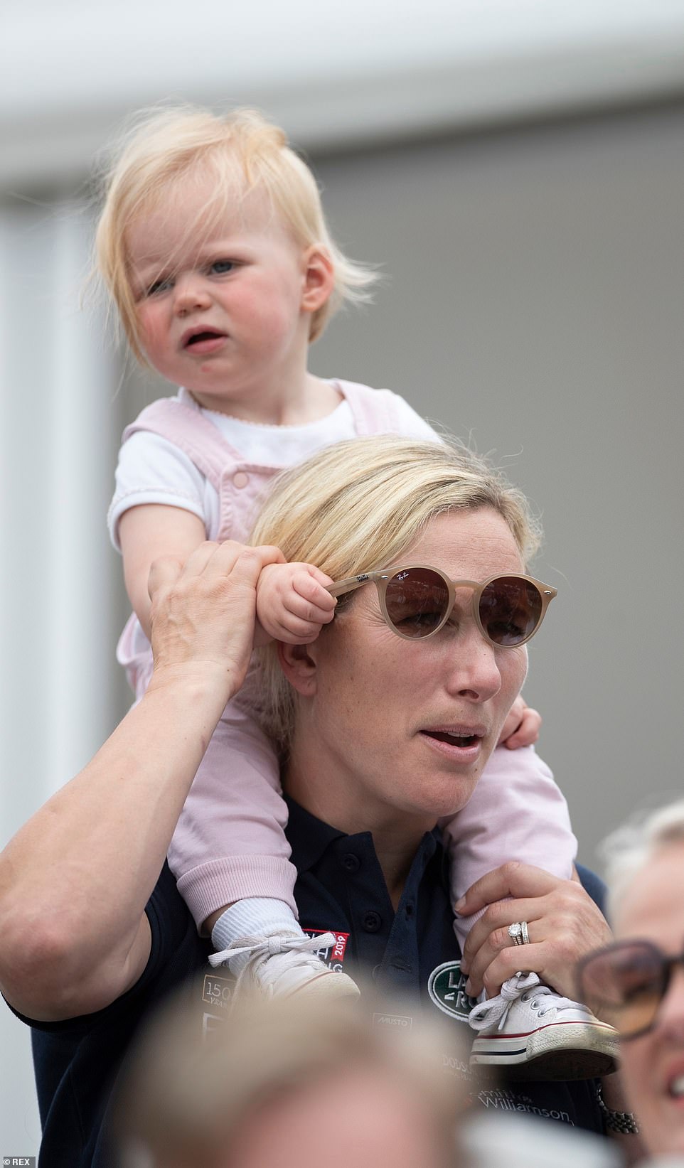 7. LENA TINDALL: The Tindalls welcomed a second daughter, Lena, in 2018, after suffering two miscarriages. She is pictured here with her mom, Zara, in 2019.