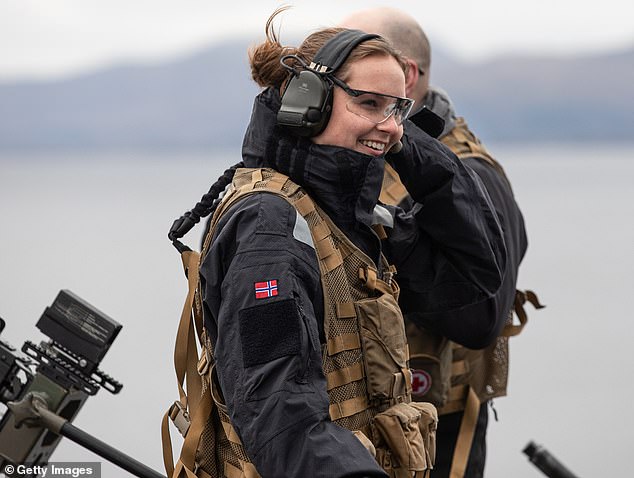 Princess Ingrid visiting the Norwegian Navy at its main and logistics base in Northern Norway in Setermoen in October 2022