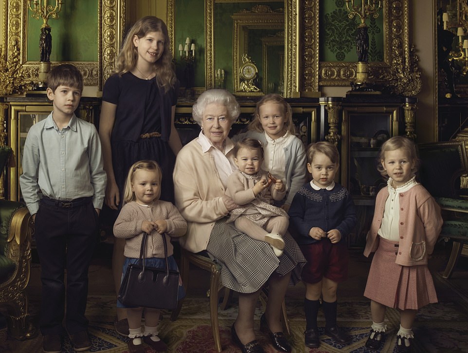 She is often spotted running around with her father and cousins, Isla and Savannah Phillips, at horse competitions. During a portrait shoot for the Queen's 90th birthday, Mia, then two, had the privilege of holding her great-grandmother's classic black handbag (pictured front left). Like Savannah and Isla, she is not an HRH, nor does she have a title.