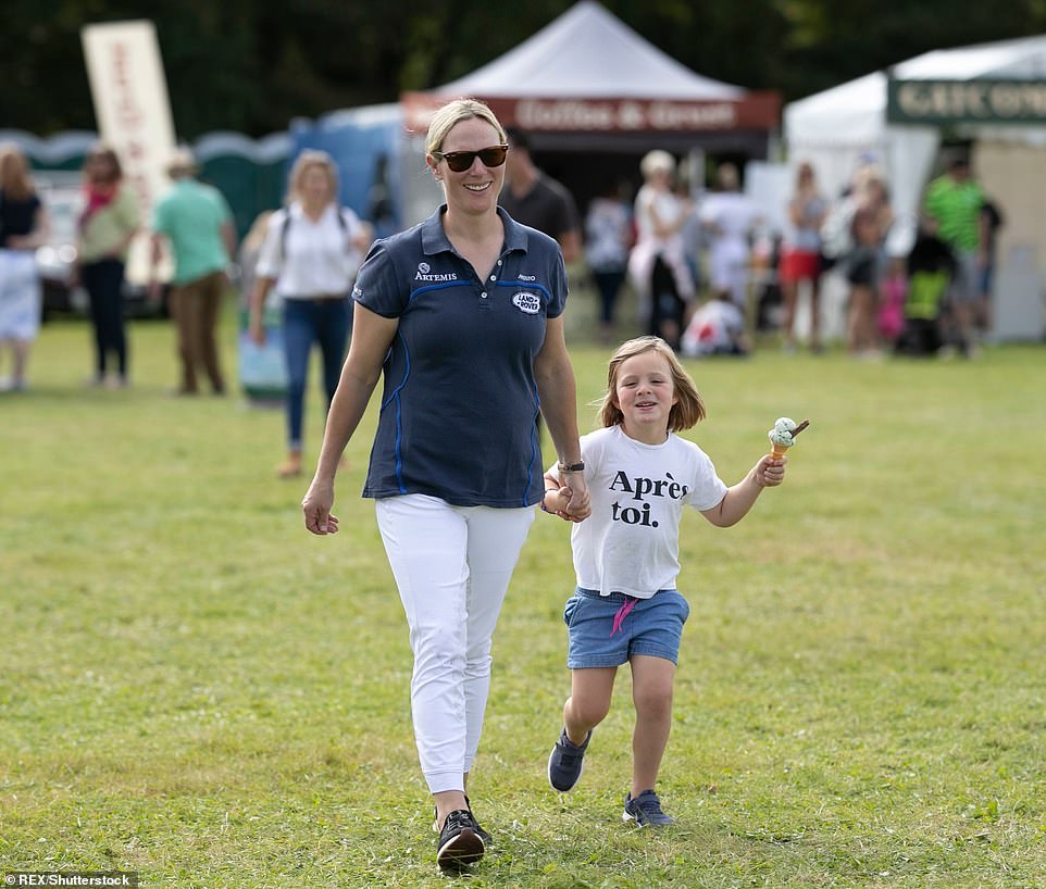 4. MIA TINDALL: Mia (left) is the eldest child of former England rugby star Mike Tindall and Olympic medal-winning horsewoman Zara (pictured left), daughter of the Princess Royal. The fun-loving youngster, who was born in 2014, has a reputation for being mischievous.