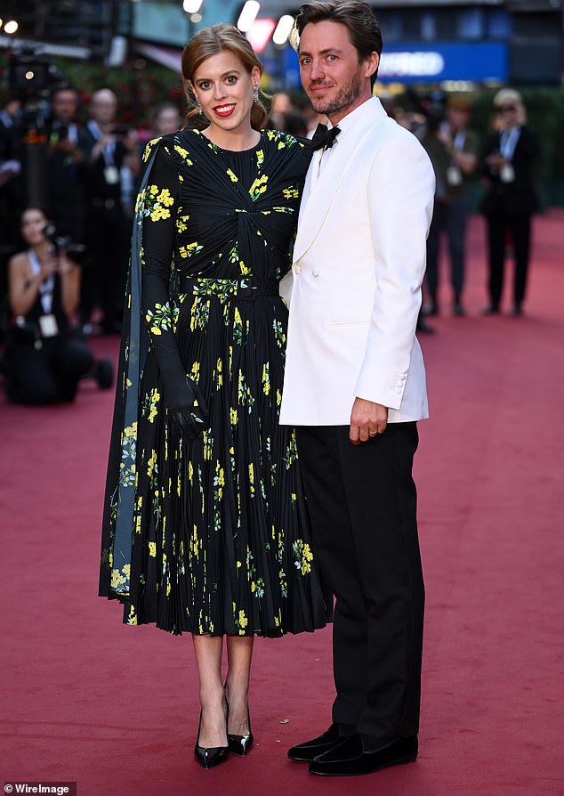 For the Vogue World event in September, the Princess looked elegant in a black and yellow floral cape dress by Richard Quinn