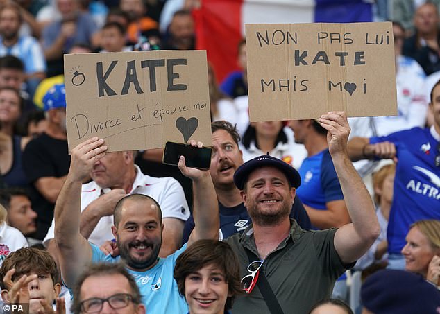 One rugby fan told Kate to divorce William and marry him