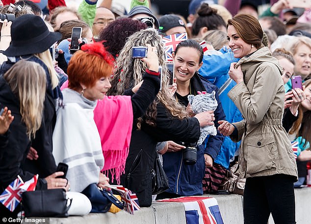 Kate meets members of the public on the final day of their Royal Tour of Canada in 2016