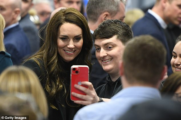 Kate Middleton meets well-wishers during a walkabout on the Mall outside Buckingham Palace in May