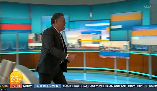 Oh dear: It led to an explosive on-air clash with Alex, who accused him of 'trashing' the Suits actress before Piers stormed off set. Later that day, he quit the ITV breakfast show