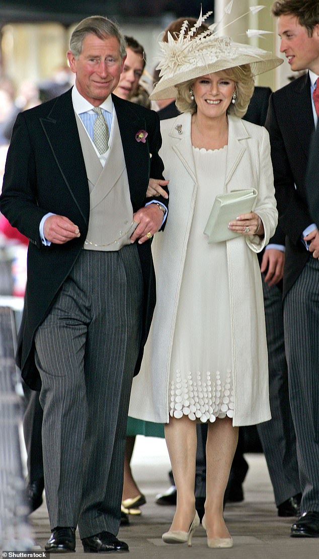 Pictured: The wedding of Prince Charles and Camilla, then Duchess of Cornwall, in 2005