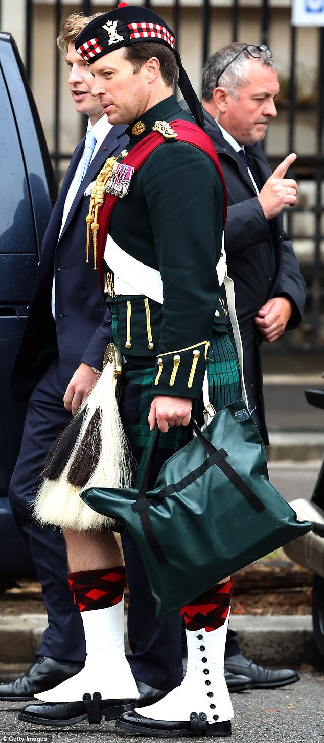 Hunky Johnny Thompson (pictured), 39, arrived at Notre Dame Cathedral in Paris today for the King and Queen Camilla's state visit - and it's safe to say many eyes were on him