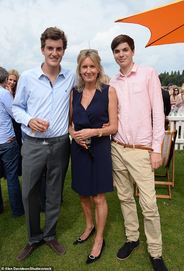 Upbringing: Reflecting on his childhood, Peregrine said his artist mother Marina (both pictured with his brother Montague in 2014) never forced them to play polo and allowed them to be 'creative'