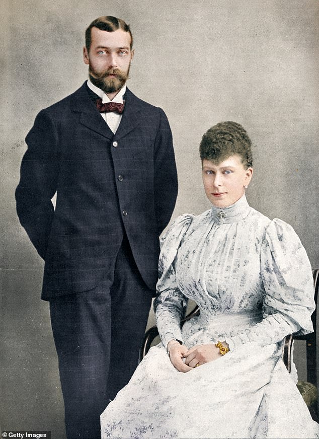 Trend setter: Did George V pictured with Queen Mary shortly after their marriage in 1893 set the template for royal pockets?