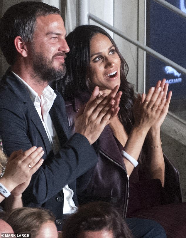 Meghan Markle pictured with her friend Markus Anderson at the opening ceremony of the Invictus Games in 2017