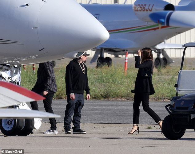 The passengers were party ready as the boarded the aircraft