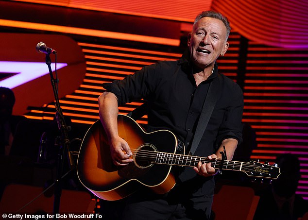 The Boss, Bruce Springsteen, performs onstage