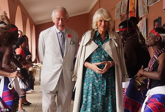 The King and Queen at Fort Jesus, in Mombasa Old Town, during their visit to Kenya last week