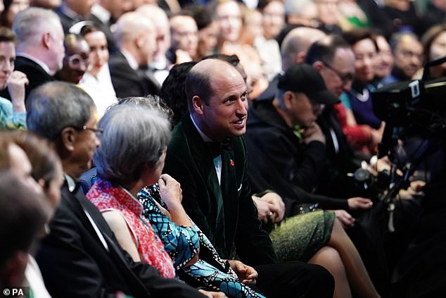 The Prince of Wales speaks to guests at the 2023 Earthshot Prize Awards Ceremony last night