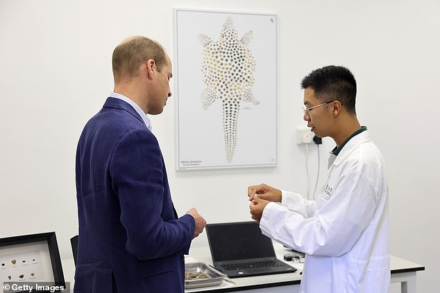 The Prince of Wales visits the Centre for Wildlife Forensics at Lim Chu Kang this morning