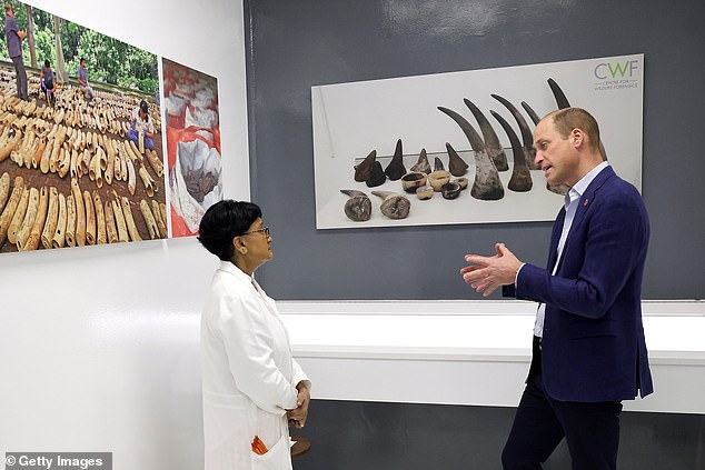 The Prince of Wales visits the Centre for Wildlife Forensics at Lim Chu Kang this morning