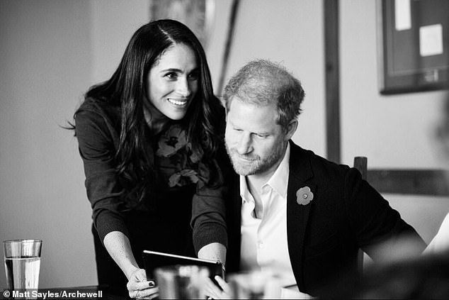 Earlier in the day, the Duchess of Sussex also wore a $1,490 Carolina Herrera cardigan embroidered with poppies - the symbol of remembrance - at Camp Pendleton in San Diego yesterday