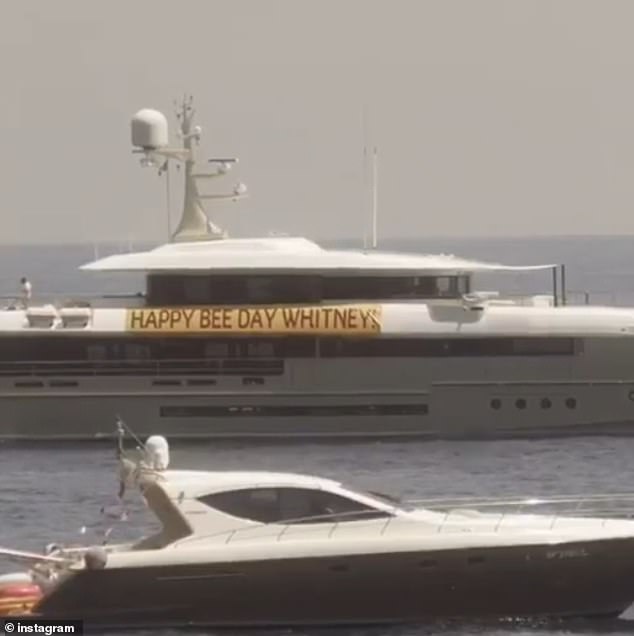 Wolfe Herd became the youngest self-made female billionaire in 2021. Pictured is a yacht during her birthday