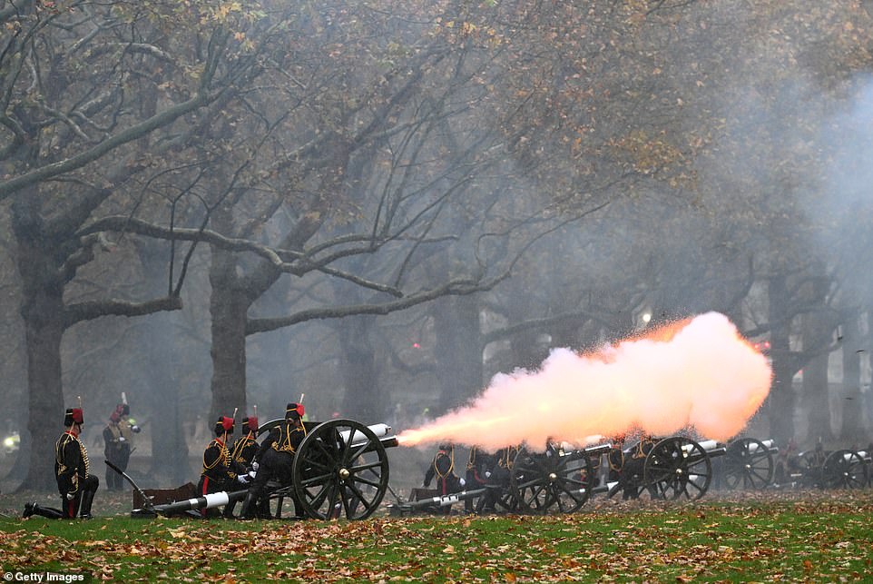 Charles marked his 75th birthday with a gun salute and a sing-along at a food waste project followed by a reception for the NHS on Tuesday. Harry and Meghan previously said they had 'no contact' from Buckingham Palace about an invitation to Charles' 75th birthday event on the evening. The Sunday Times reported that Prince Harry had turned down an invitation to the birthday bash, and will stay in California . But a spokesperson for the Sussexes told MailOnline that the couple had no idea about it. A source close to the Sussexes told MailOnline that they were not invited to Charles party. 'They had not received any invitation and were unaware of any celebrations until the stories came out,' the insider said, adding: 'I'm sure the Duke will find a way to reach out privately to wish His Majesty a happy birthday like he has always done'.