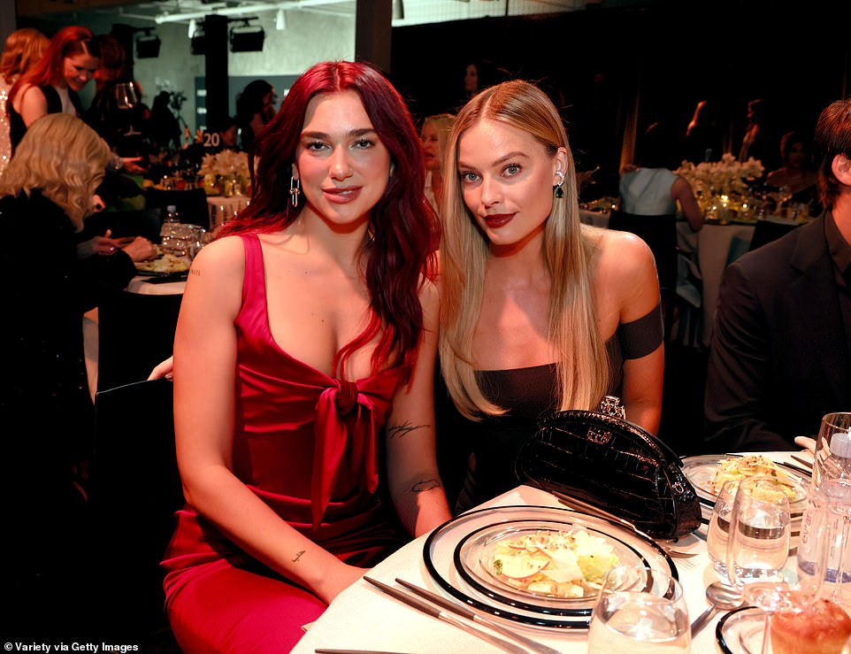 Dinner: The actress enjoyed dinner next to Dua