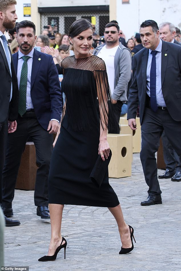 Queen Letizia in her Aquazzura in the Forever Pump 105 in March 2023