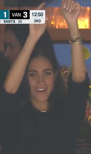 As the goals flew in for the home side, Meghan began dancing to the music in the third quarter