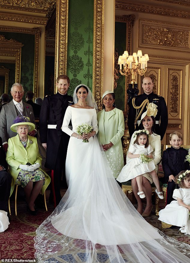 Meghan and Harry's official wedding photo at Buckingham Palace