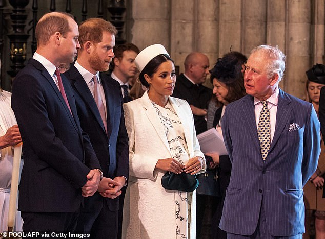 King Charles - right - was said to be 'cautious' after speaking to Prince Harry after the publication of Spare. They are pictured at Westminster Abbey in 2019