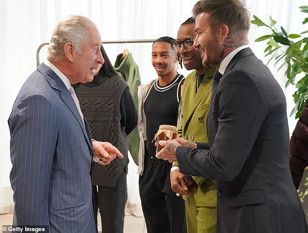 With suggestions abounding that David Beckham (pictured, right, in May this year) may want a knighthood, it may make sense, some have suggested, to ally himself with King Charles (pictured, left), rather than with Prince Harry