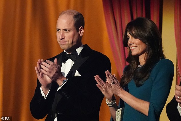 As performances got underway, the Prince and Princess of Wales beamed and applauded