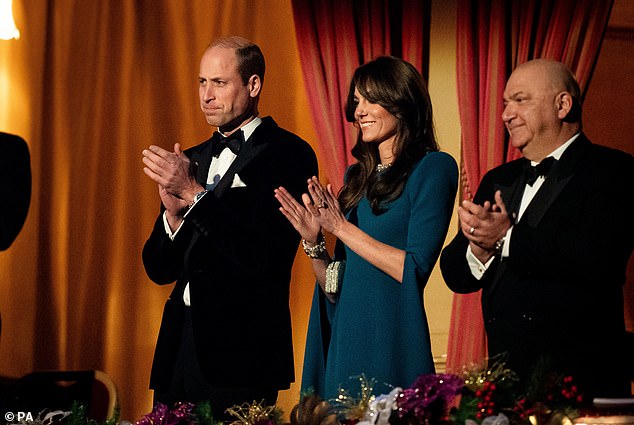 The royal couple appeared impressed by the performances as they watched on from the royal box